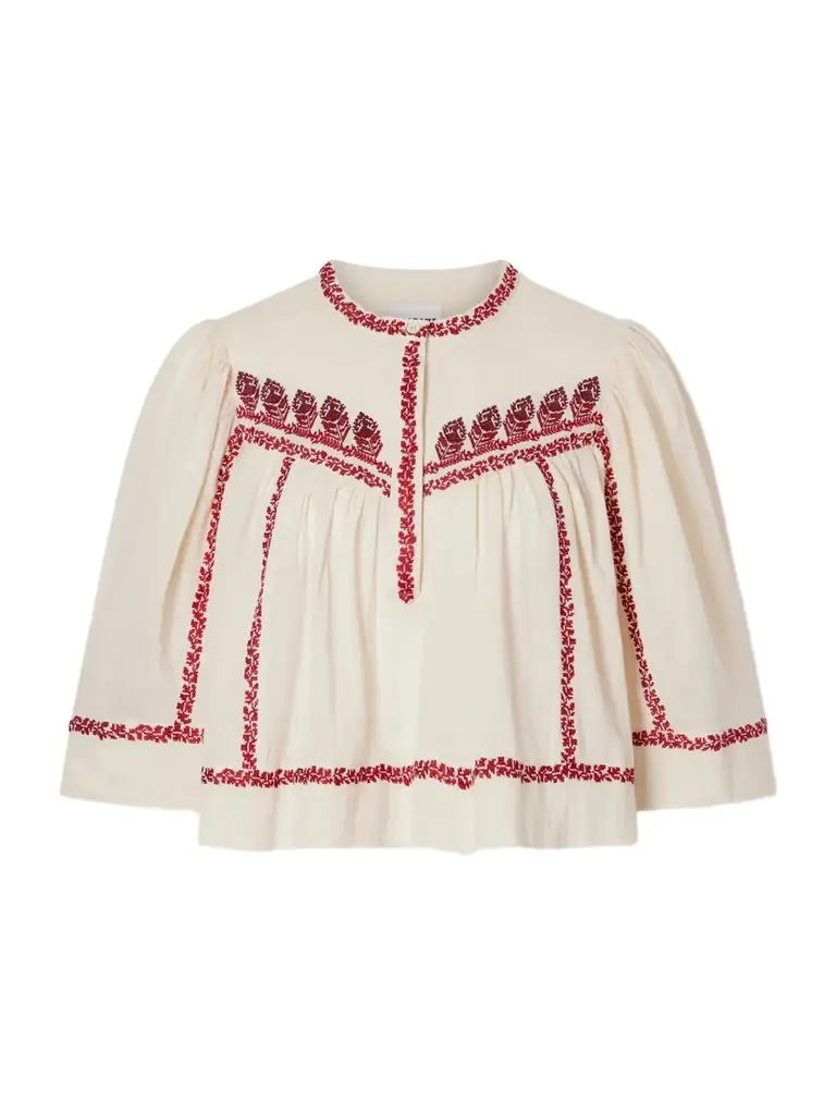 Marant Étoile Juline Embroidered Organic Cotton Shirt