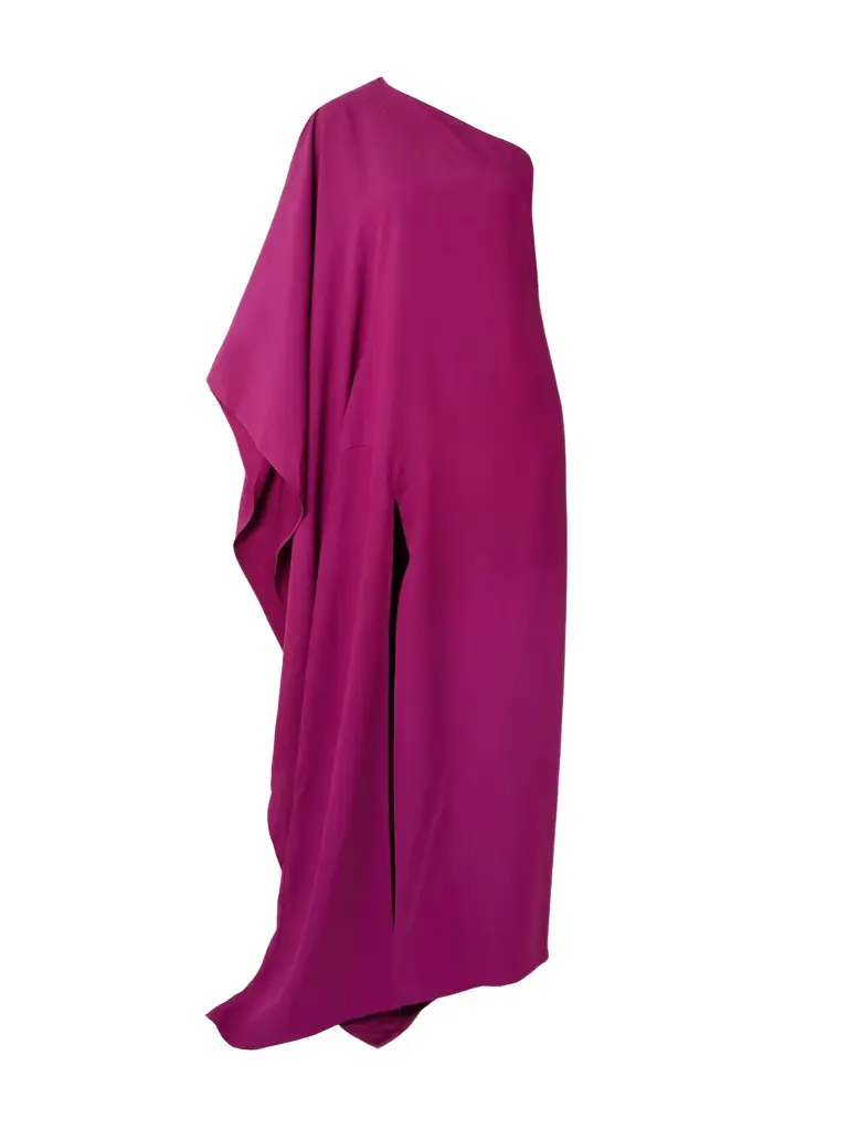 Taller Marmo Paloma Scarf-detailed One-shoulder Satin-crepe Maxi Dress