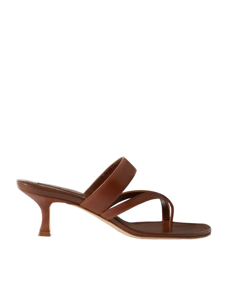 Manolo Blahnik Susa 50 Leather Sandals