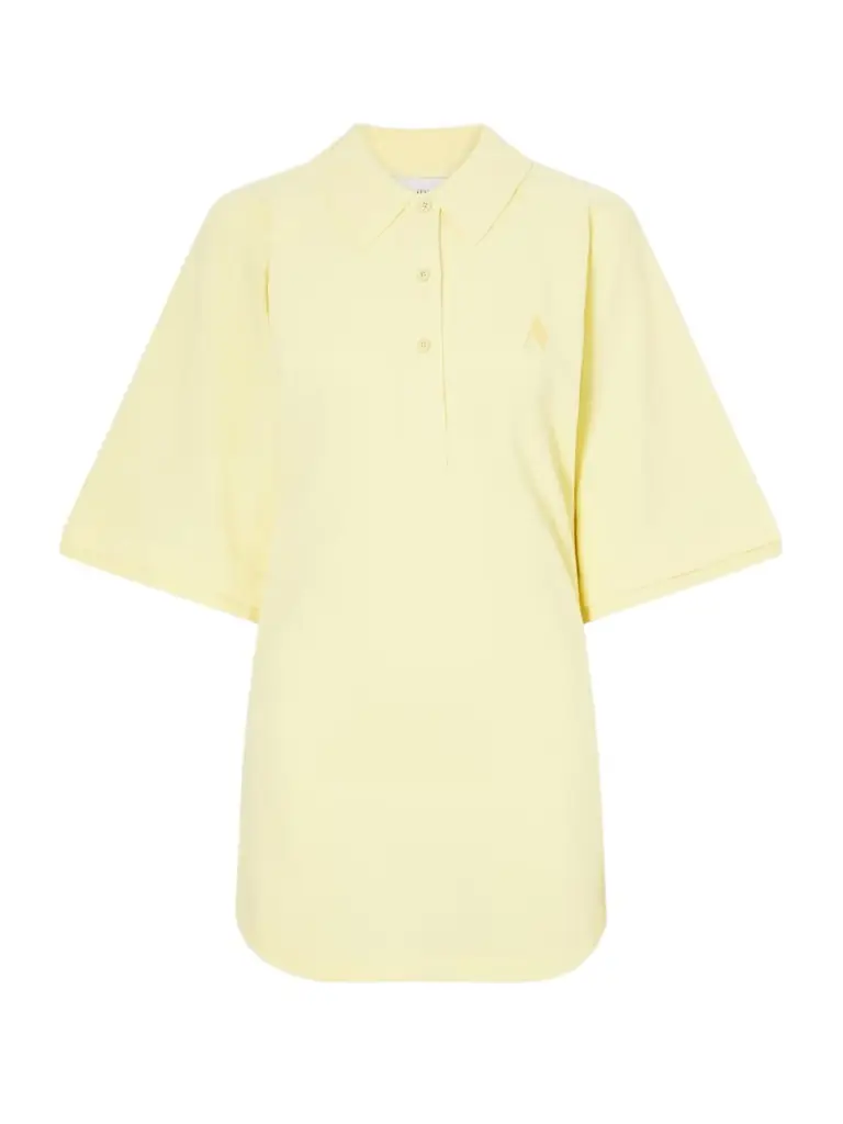 The Attico Logo-embroidered Cotton-piqué Mini Dress
