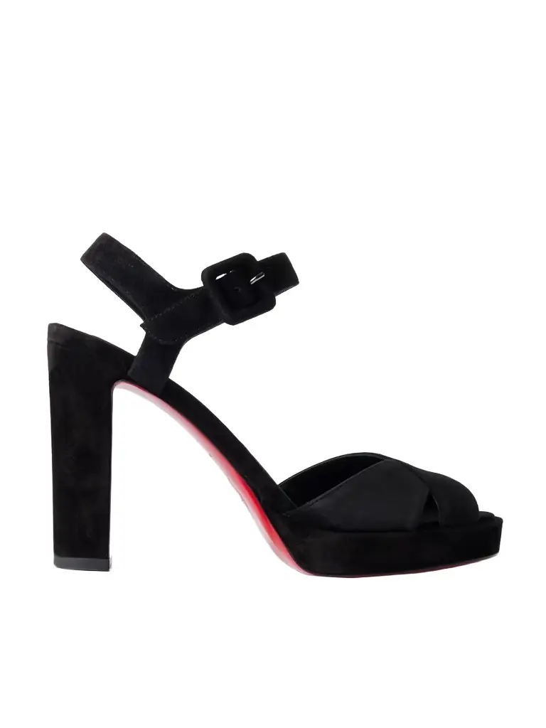 Christian Louboutin Cora 100 Suede Platform Sandals