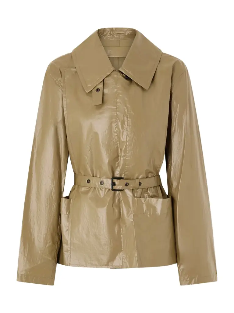 Lemaire Double-breasted Belted Coated Cotton-canvas Jacket
