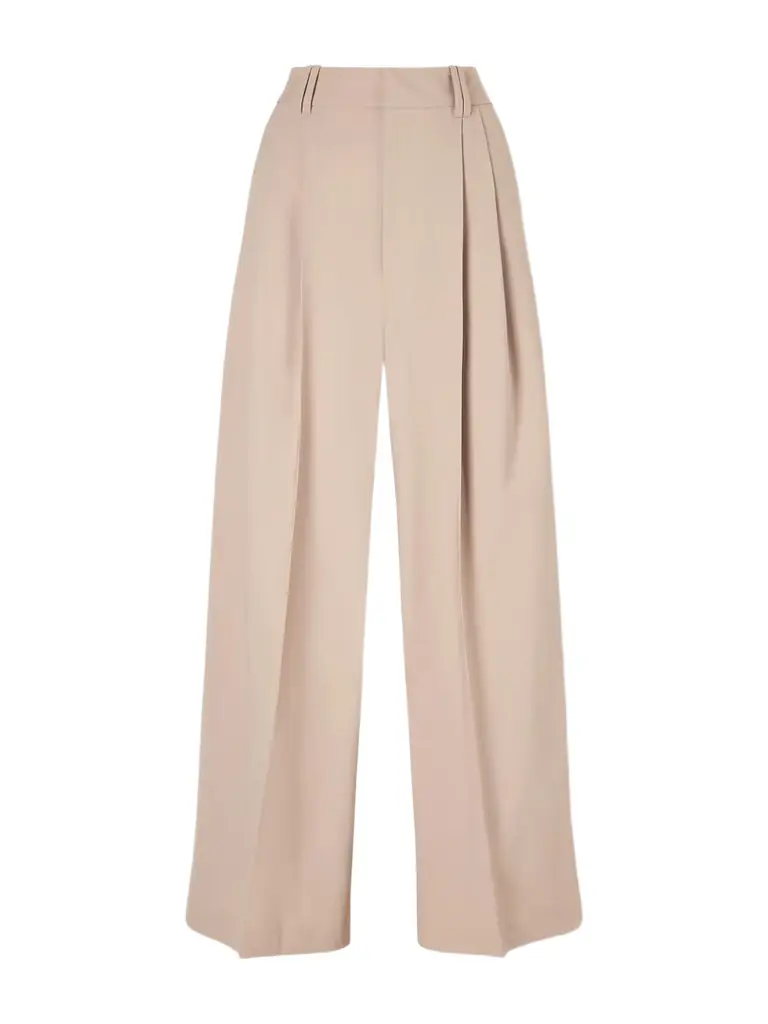 Kallmeyer Fatima Pleated Wool-blend Wide-leg Pants