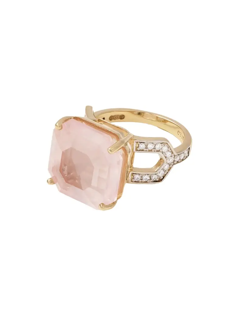 Mateo 14-karat Gold Topaz And Diamond Ring