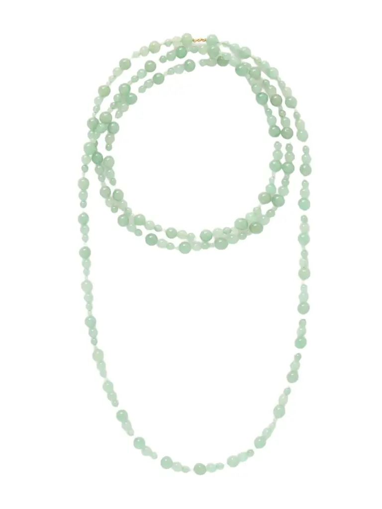 Jennifer Behr Veda Gold-tone Aventurine Necklace