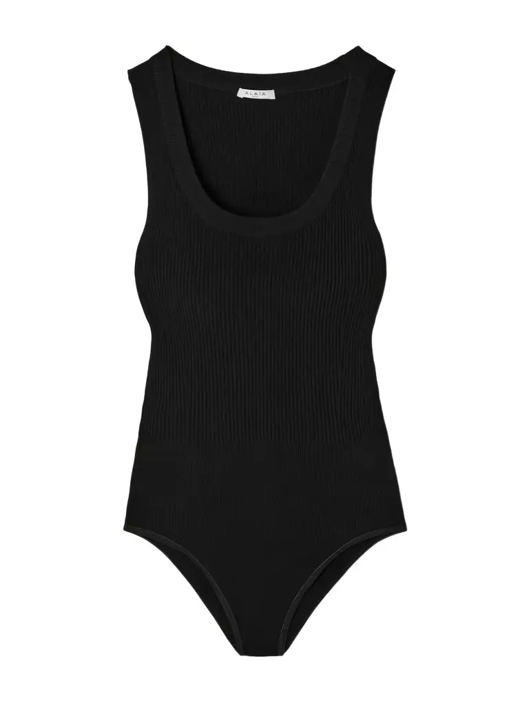 Alaïa Ribbed-knit Bodysuit