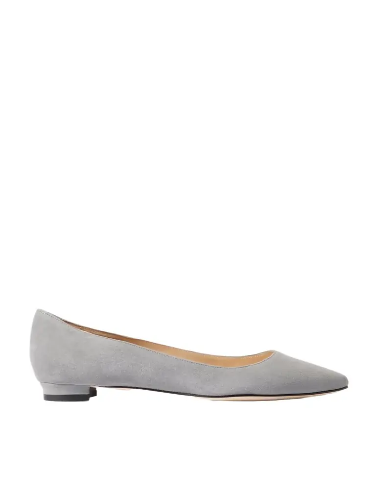 Manolo Blahnik Bb Suede Ballet Flats
