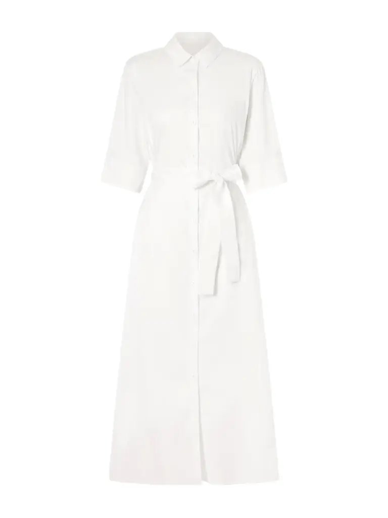 Max Mara Beachwear Cotton-blend Poplin Midi Dress