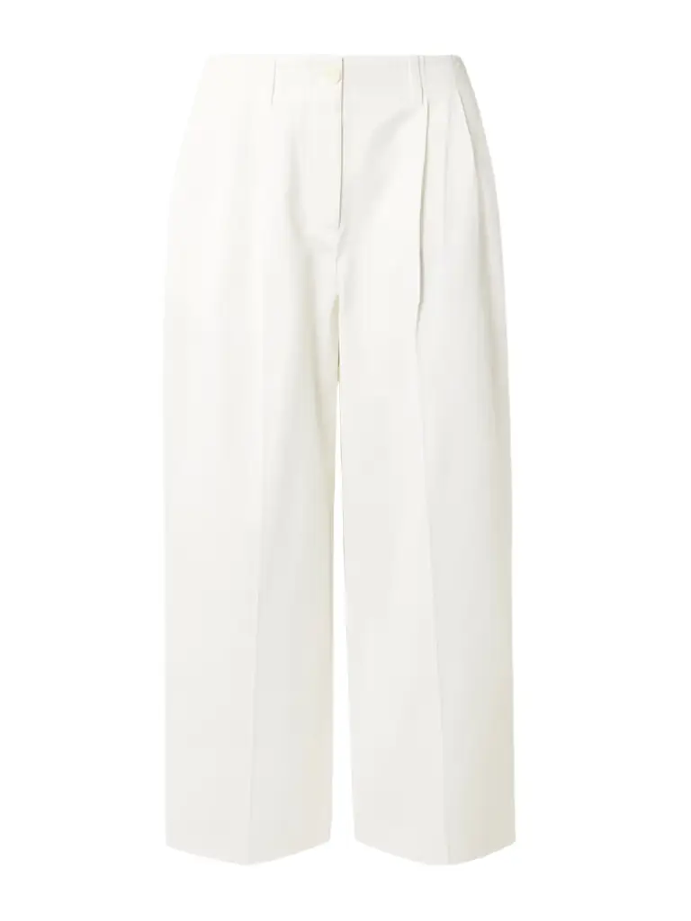 TOTEME Pleated Cotton-twill Wide-leg Pants