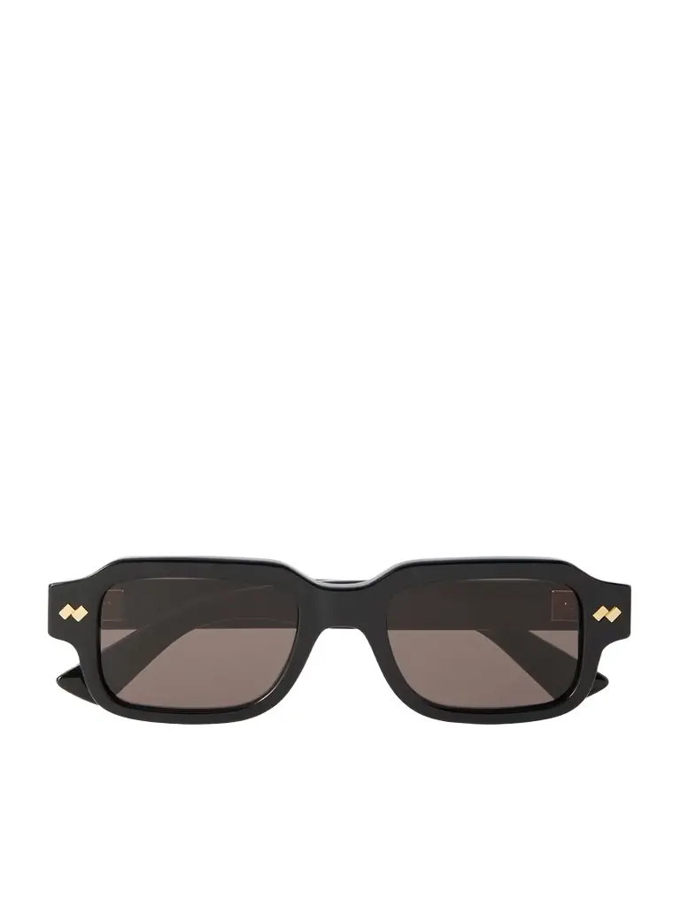 Bottega Veneta Eyewear Intrecciato Rectangular-frame Acetate Sunglasses