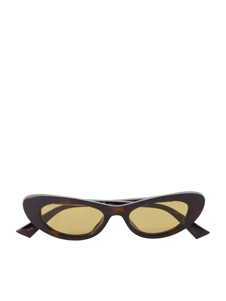 Bottega Veneta Eyewear Ribbon Cat-eye Tortoiseshell Acetate Sunglasses