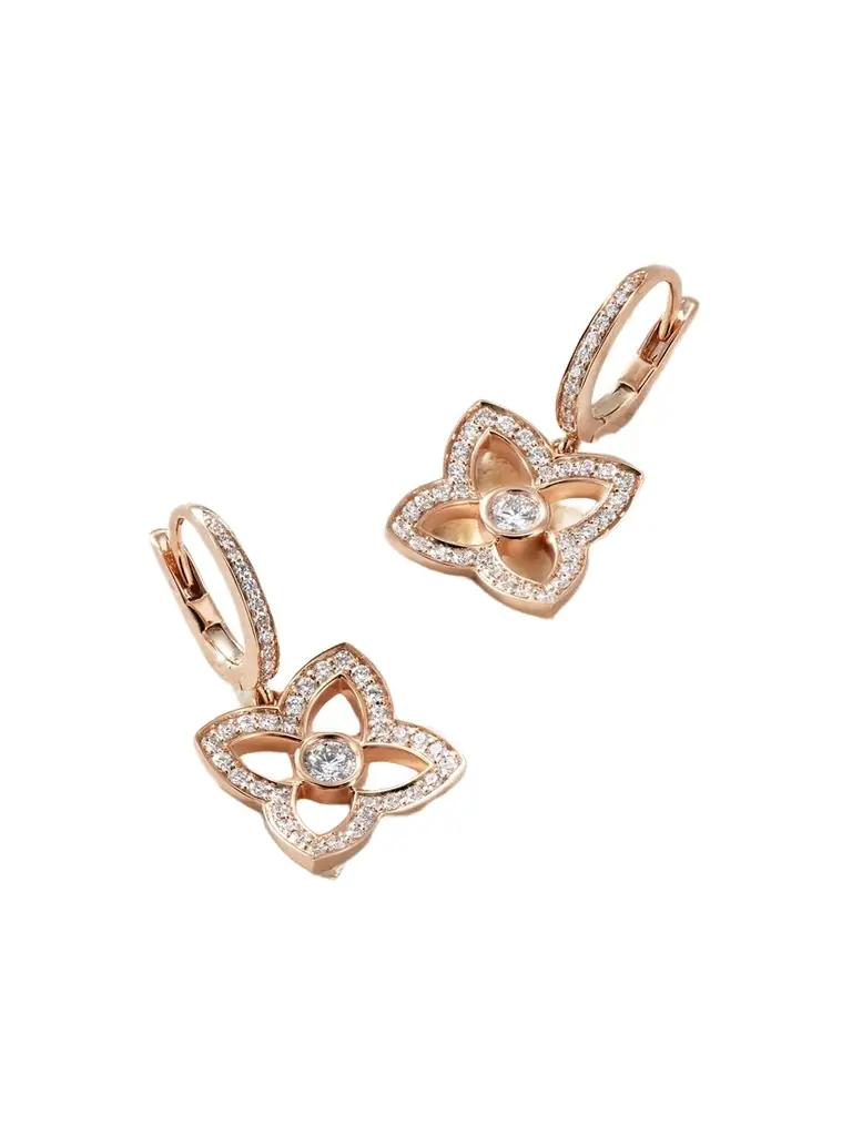 De Beers London Lotus By De Beers 18-karat Rose Gold Diamond Earrings
