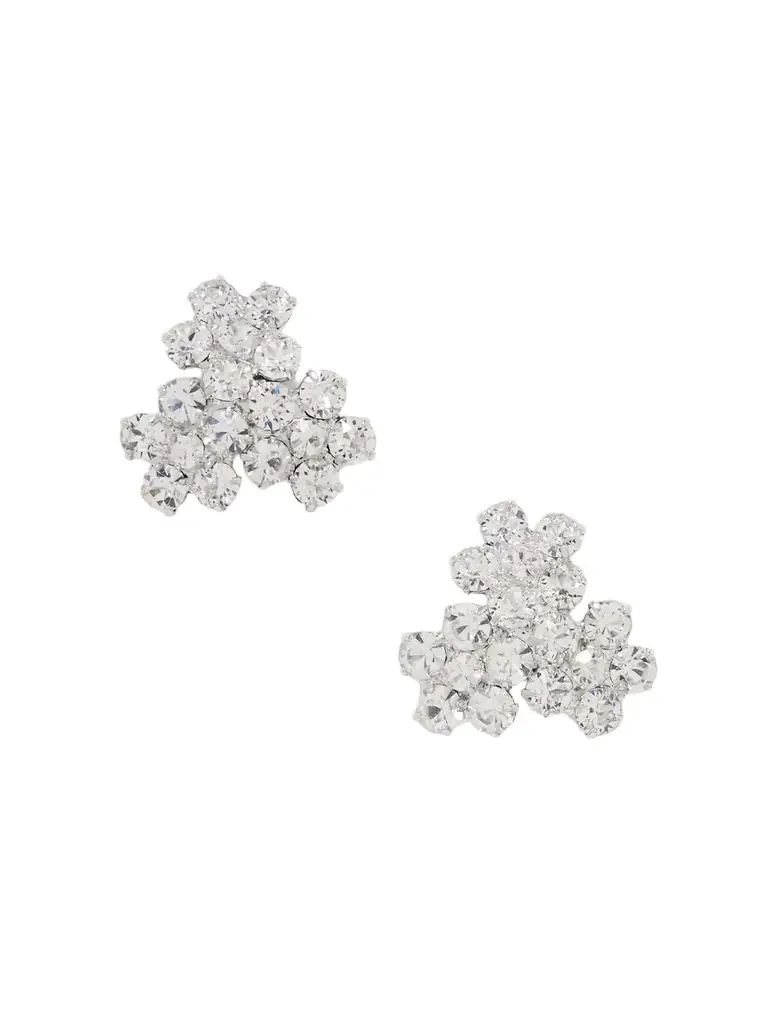 Jennifer Behr Violet Silver-plated Swarovski Crystal Earrings
