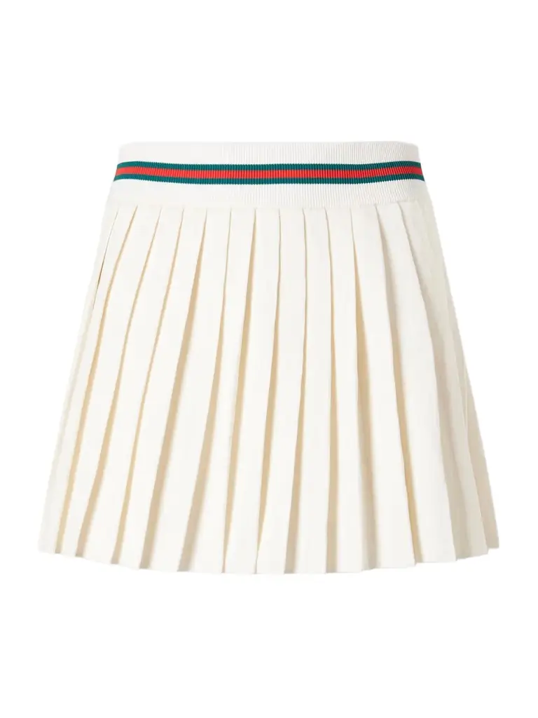 Gucci Pleated Jacquard-knit Mini Skirt