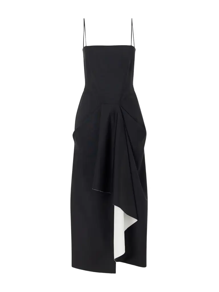 Givenchy Asymmetric Wool And Mohair-blend Midi Wrap Dress