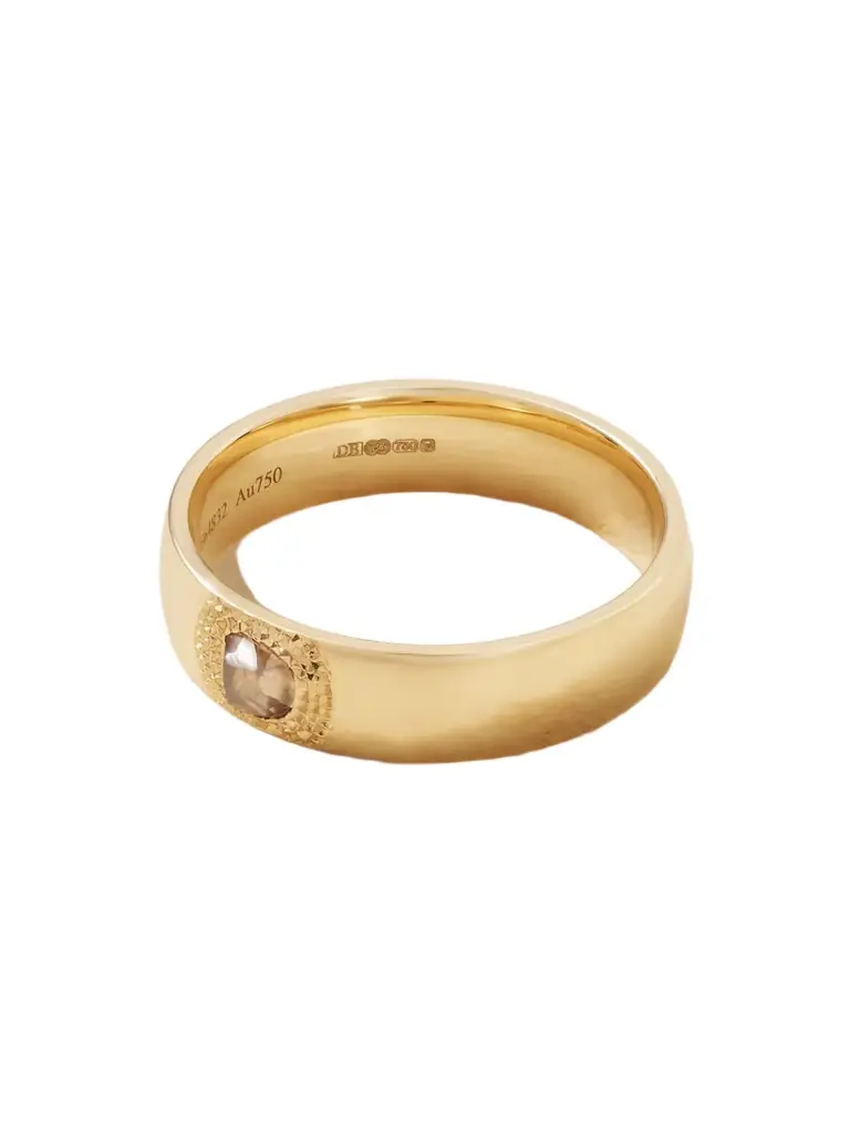 De Beers London Talisman Large 18-karat Gold Diamond Ring