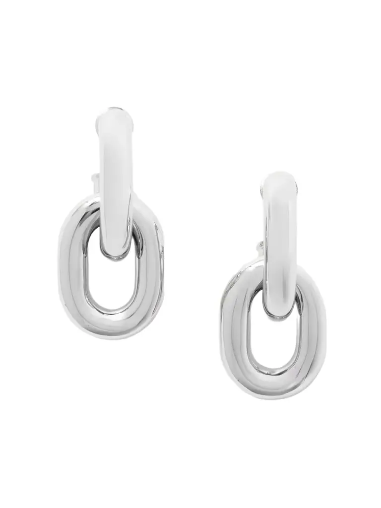 Rabanne Xl Link Silver-tone Earrings