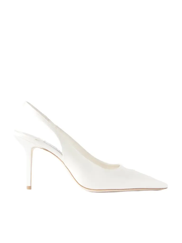 Jimmy Choo Love 85 Satin Slingback Pumps