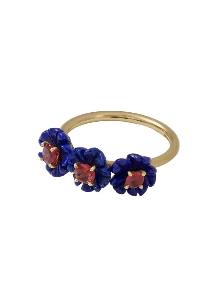 Irene Neuwirth Botanical 18-karat, Lapis Lazuli And Tourmaline Ring