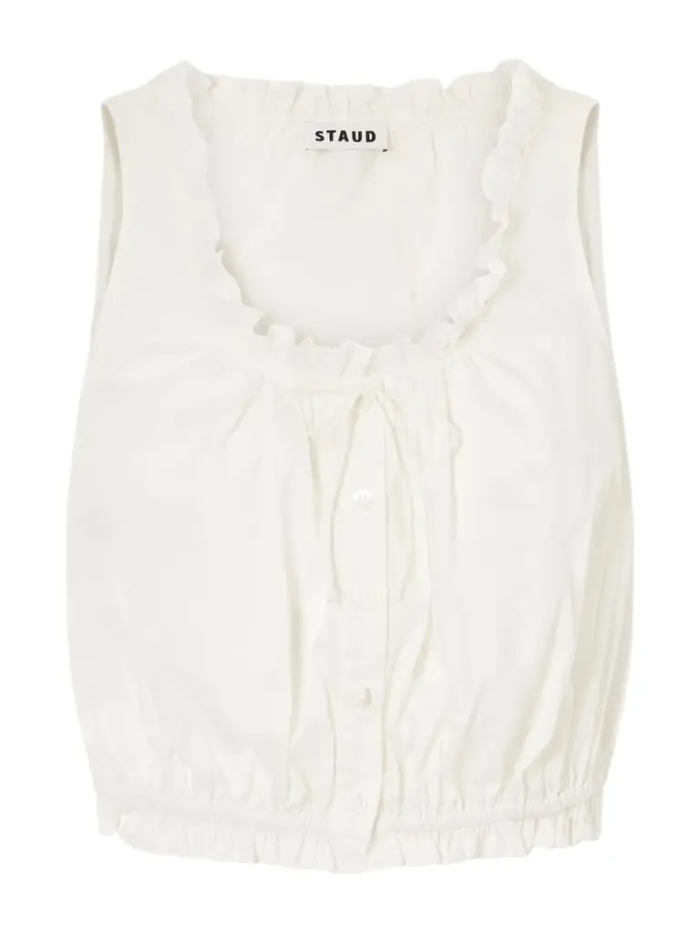 Staud Sicilia Cropped Cotton Tank