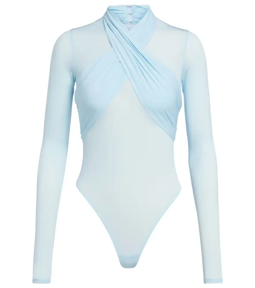 Wardrobe.NYC Wardrobe. NYC Draped sheer bodysuit