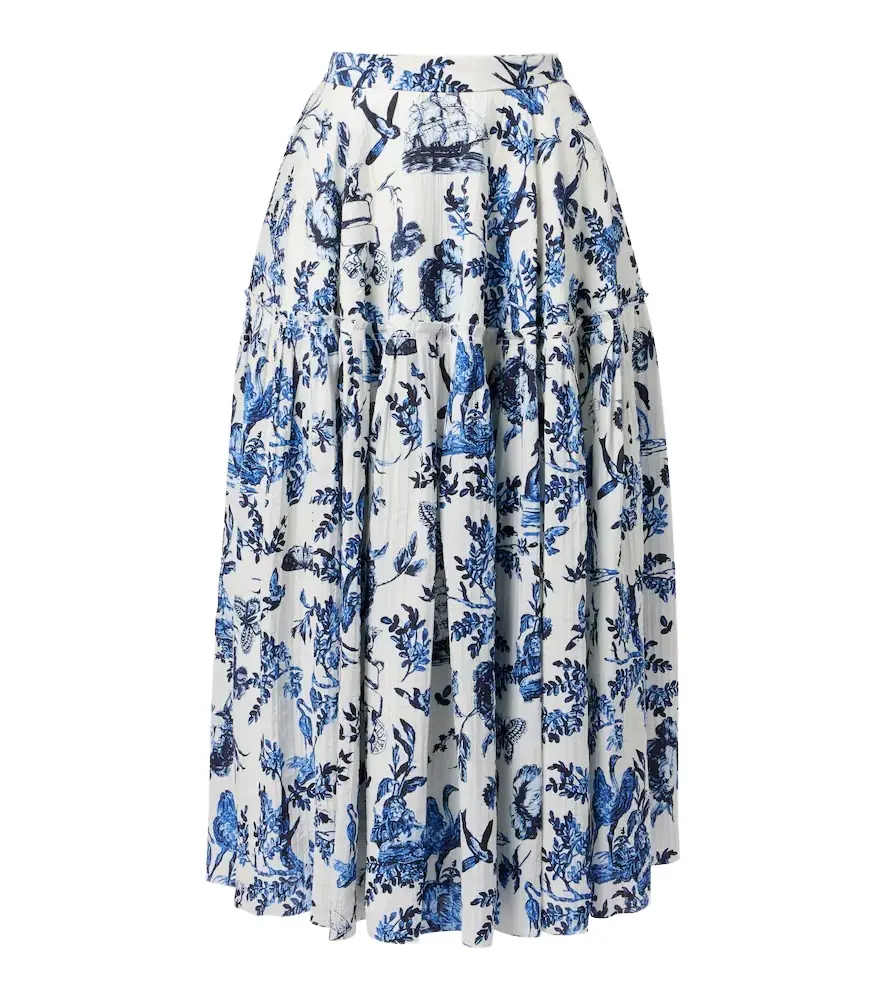 Erdem Floral jacquard midi skirt