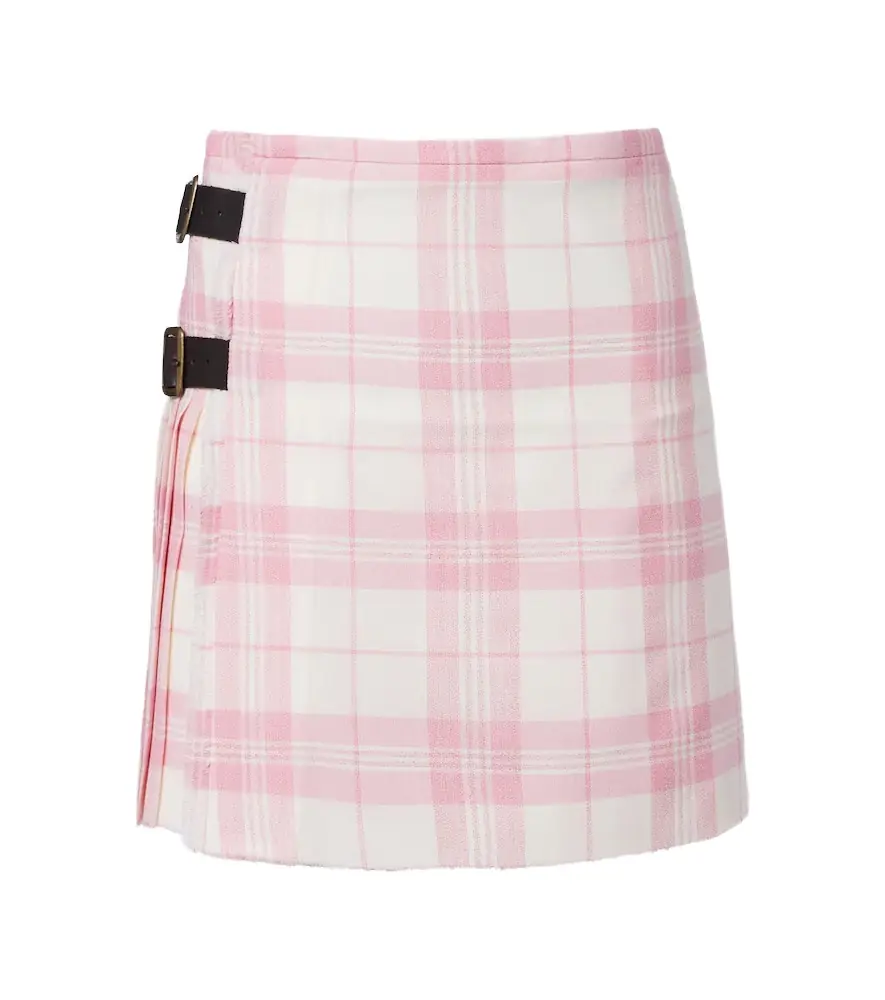 Vivienne Westwood Plaid wool-blend miniskirt