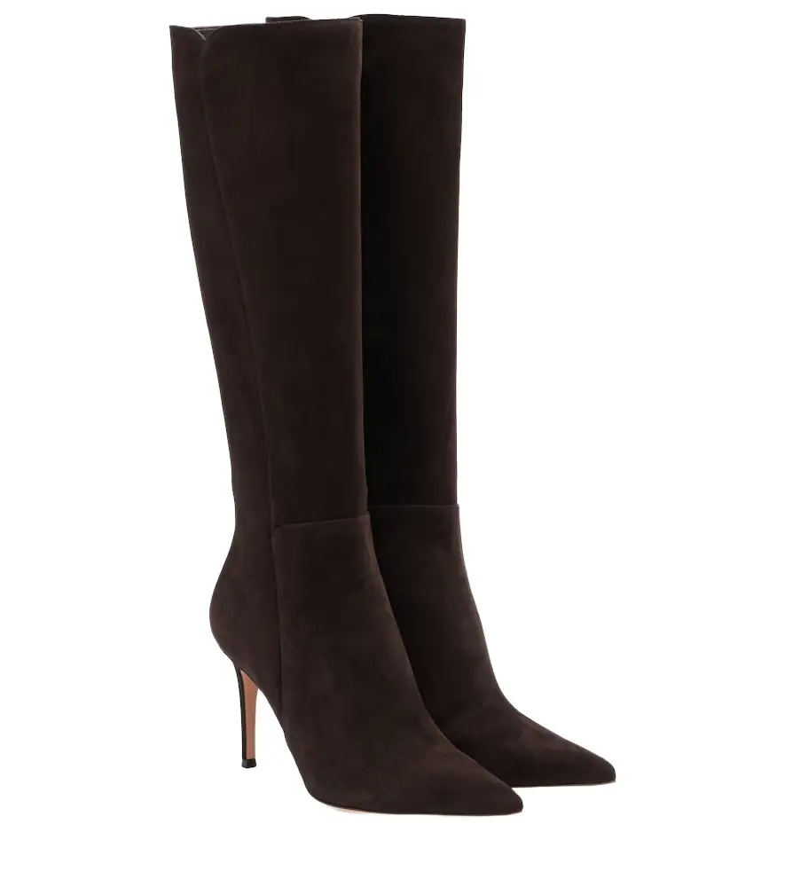 Gianvito Rossi Suede knee-high boots