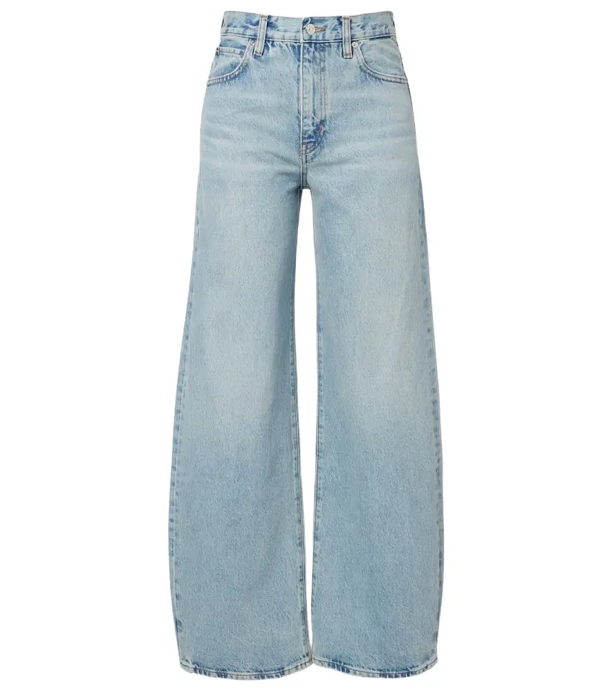 Frame Bow barrel-leg jeans