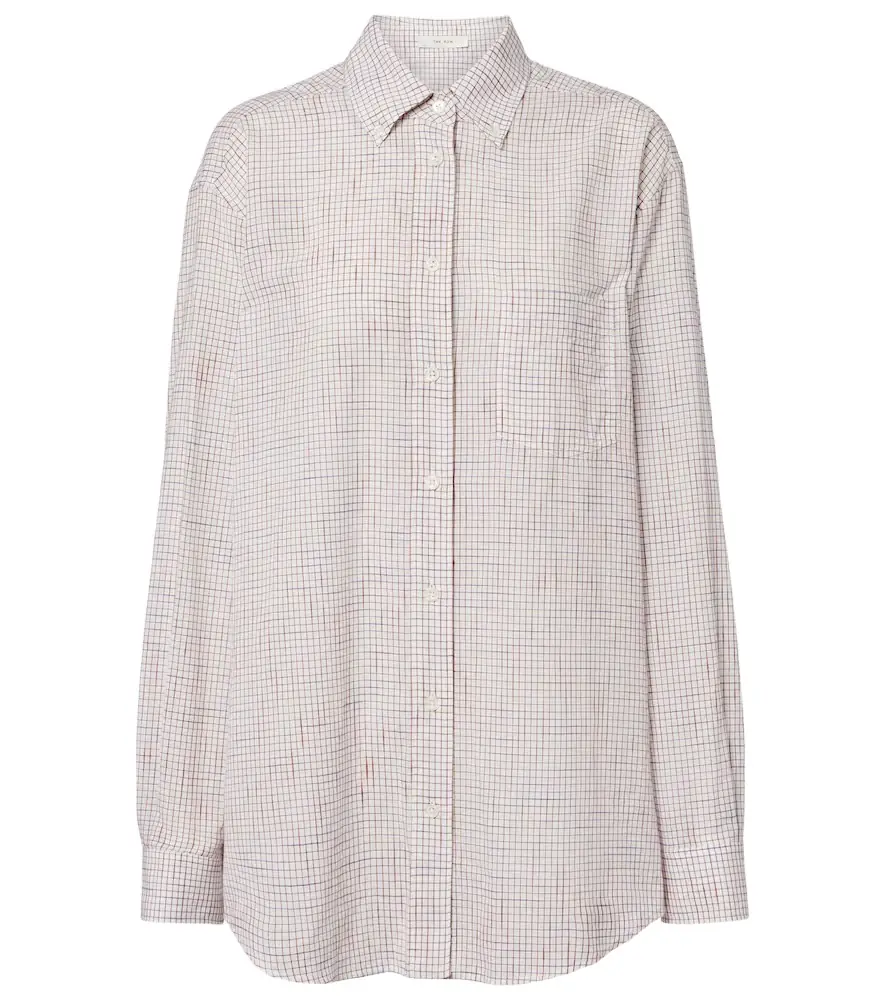 The Row Dalan checked cotton shirt
