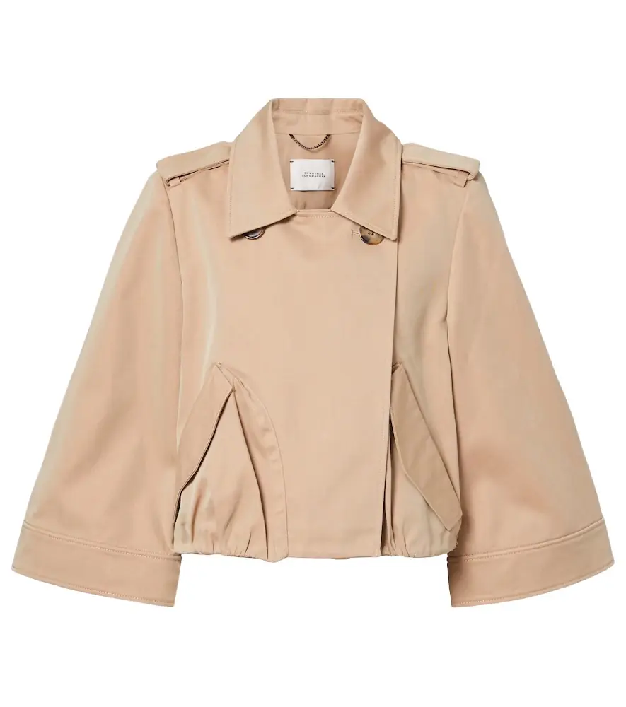 Dorothee Schumacher Luxury Layer cropped cotton-blend jacket