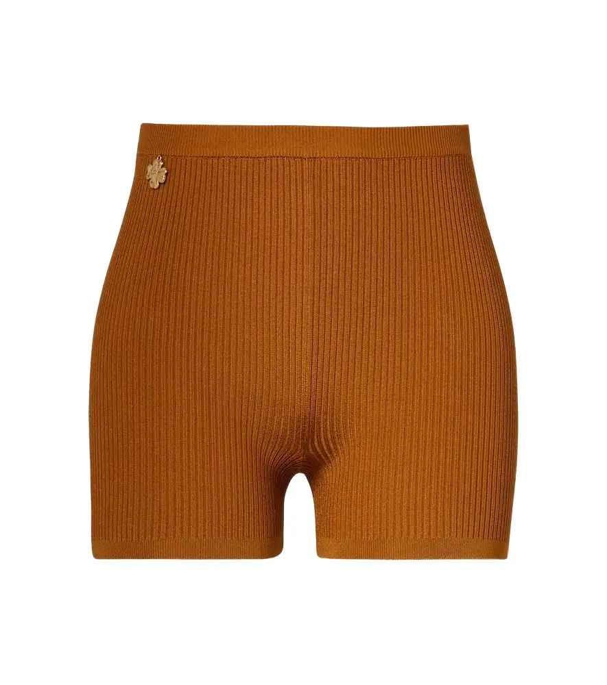 Saint Laurent Ribbed-knit shorts