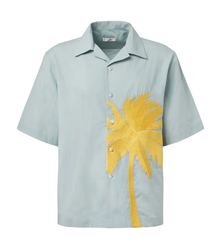 Commas Embroidered bowling shirt