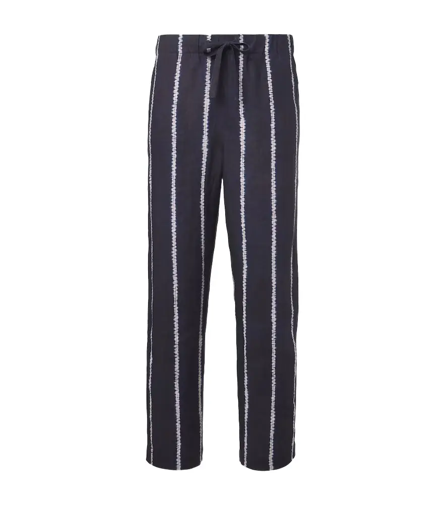 Commas Striped linen wide-leg pants