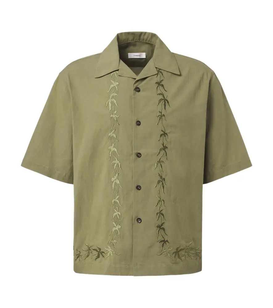 Commas Embroidered bowling shirt