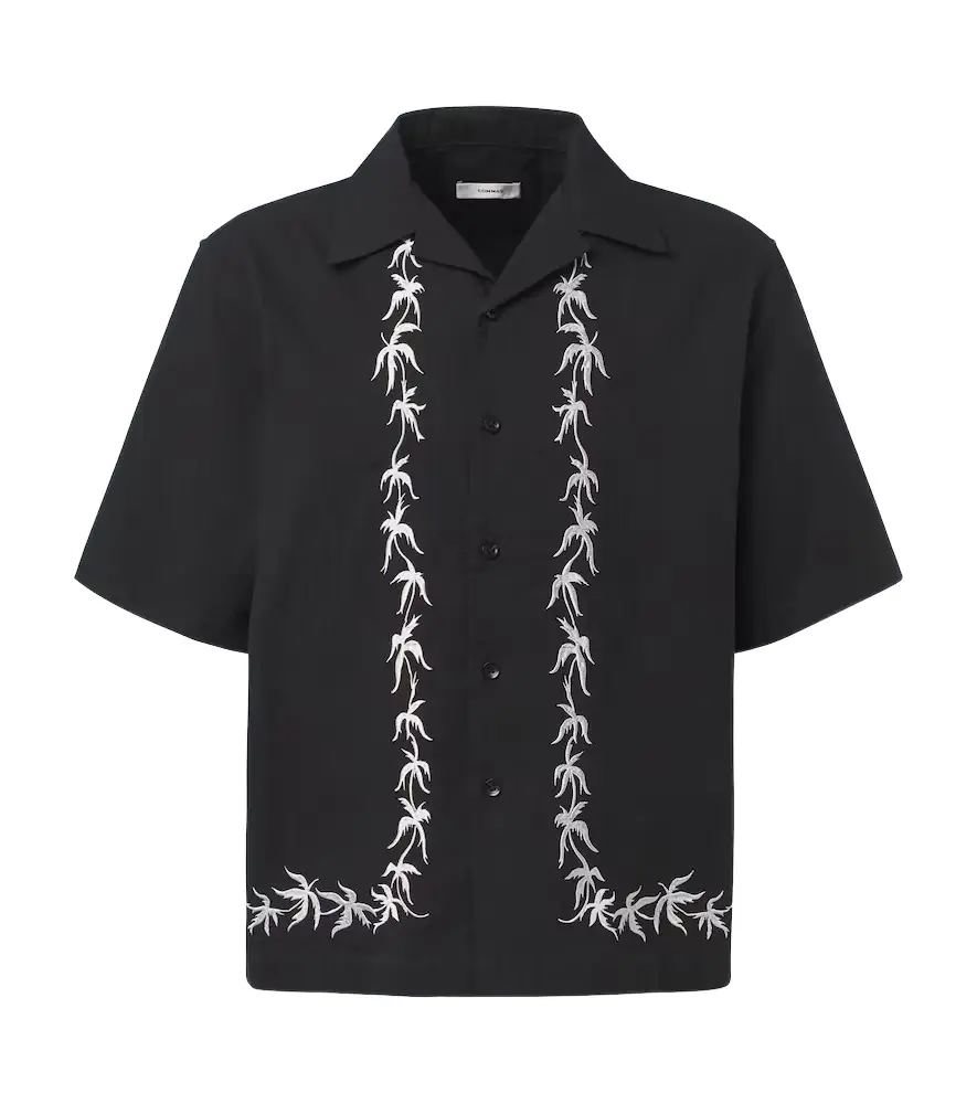 Commas Embroidered bowling shirt