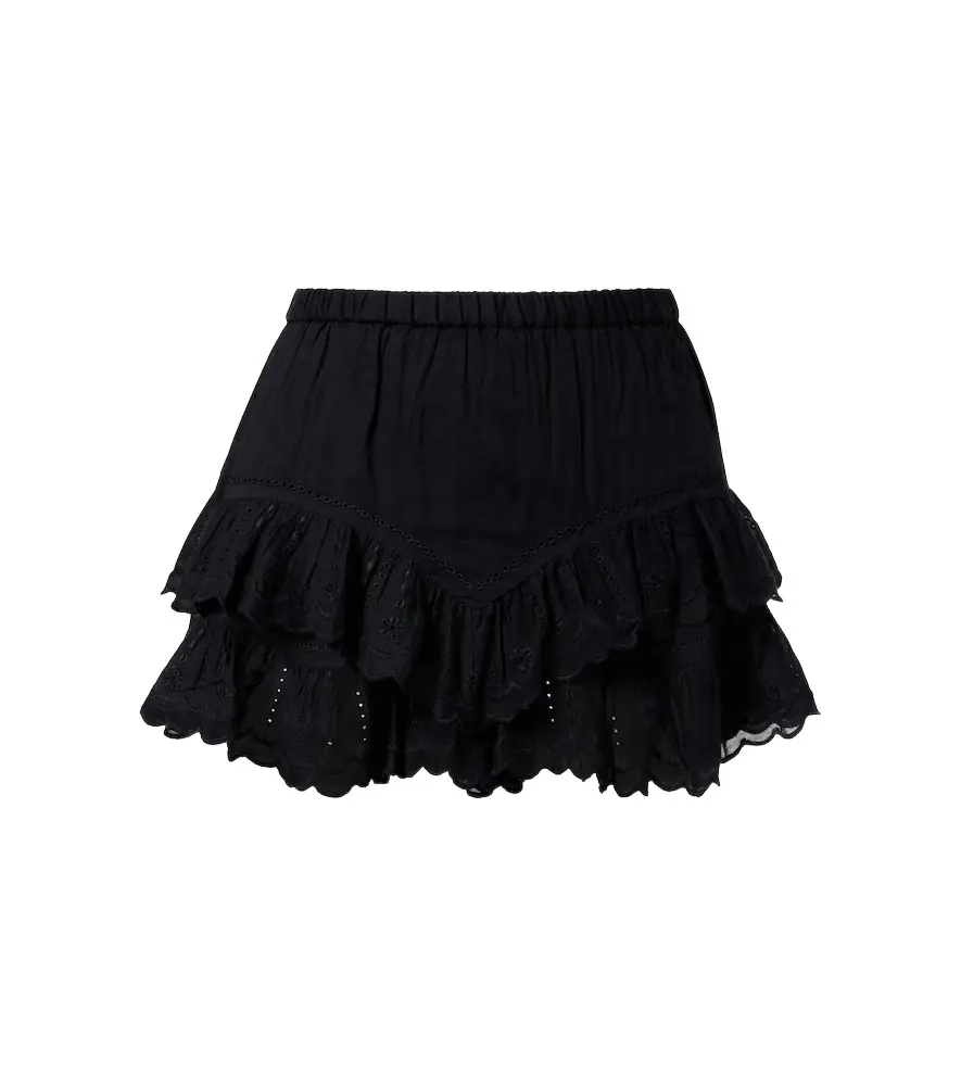 Marant Etoile Jocadia broderie anglaise cotton shorts