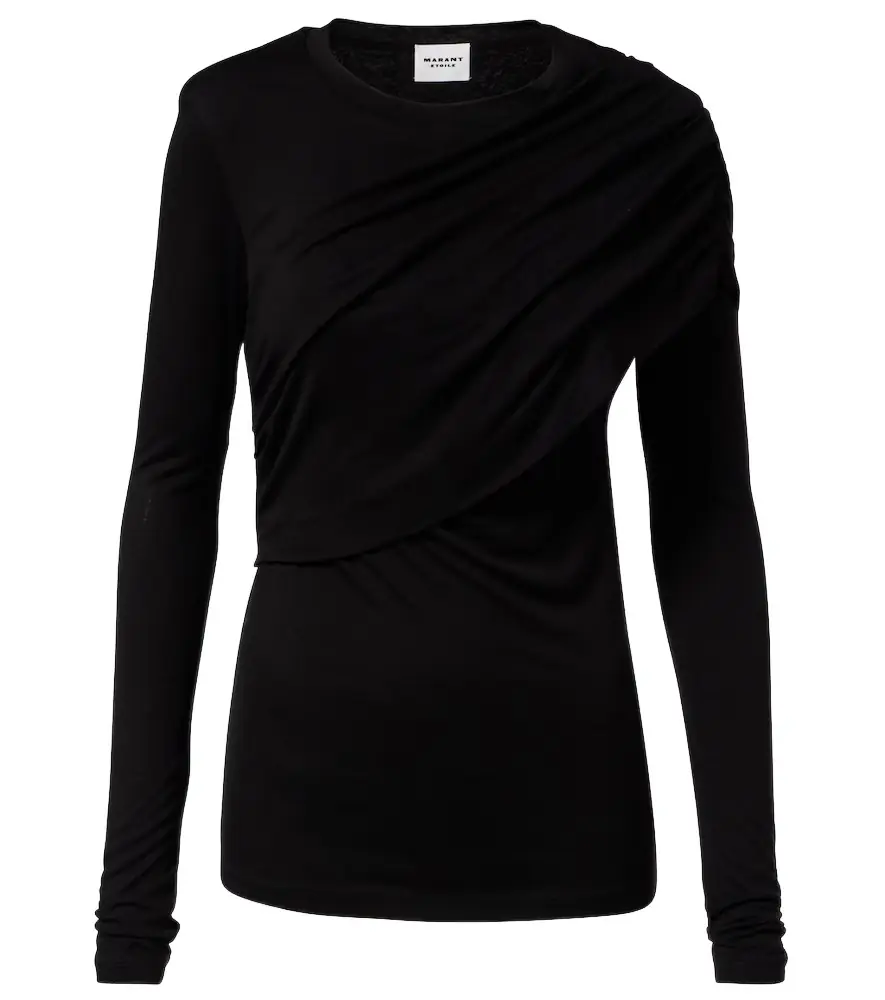 Marant Etoile Dressi draped jersey top