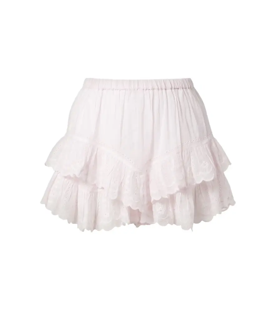 Marant Etoile Jocadia broderie anglaise cotton shorts
