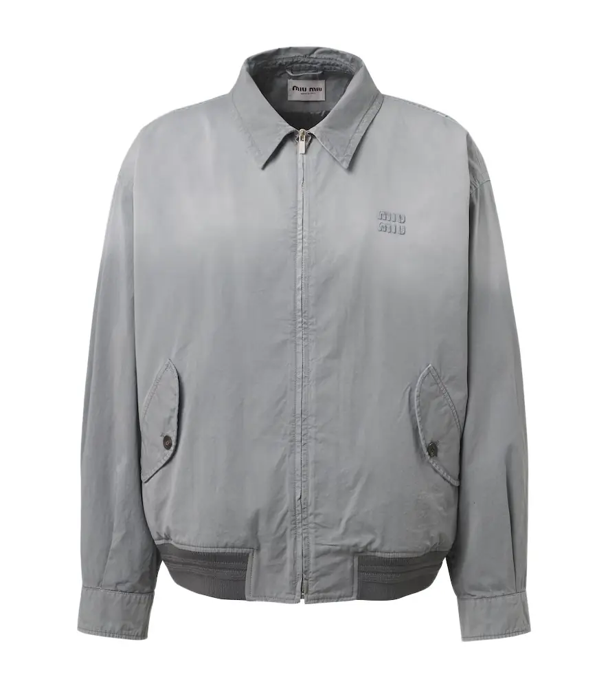 Miu Miu Cotton gabardine blouson jacket