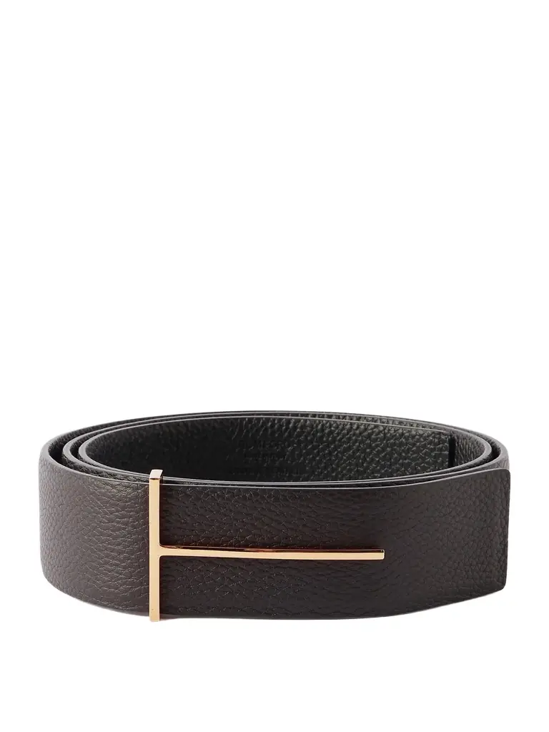 Tom Ford 3.8cm Full-Grain Leather Belt - Men - Women's Accessories