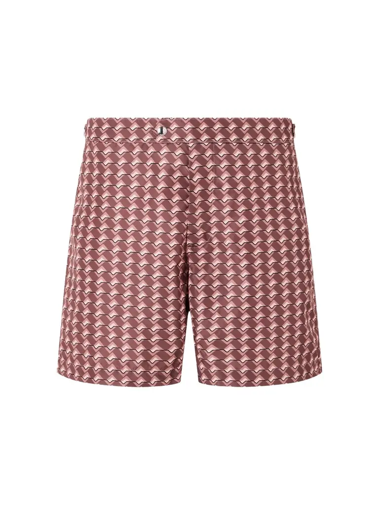 MR P. Wiggle Geo Straight-Leg Mid-Length Printed Swim Shorts - Men