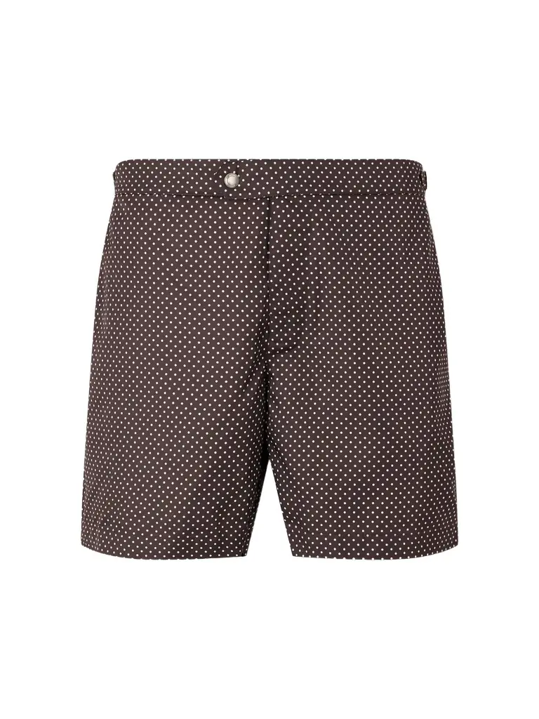 MR P. Straight-Leg Polka-Dot Swim Shorts - Men