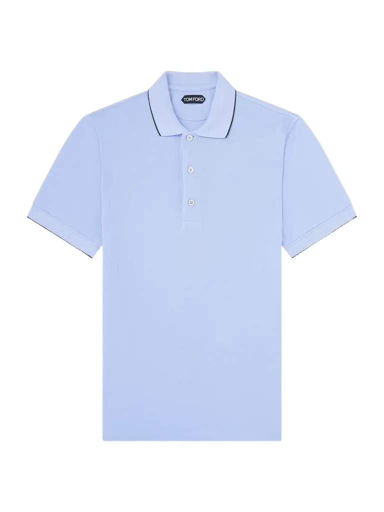 Contrast-Tipped Lyocell-Piqué Polo Shirt - Men