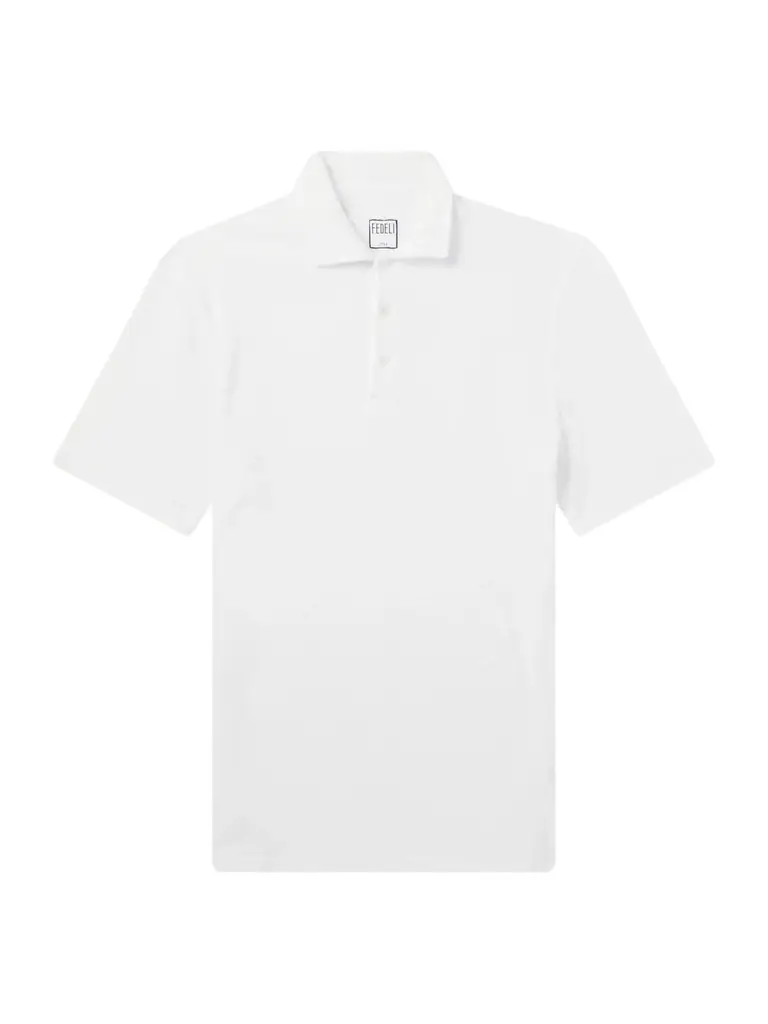 FEDELI Mondial Cotton-Terry Polo Shirt - Men