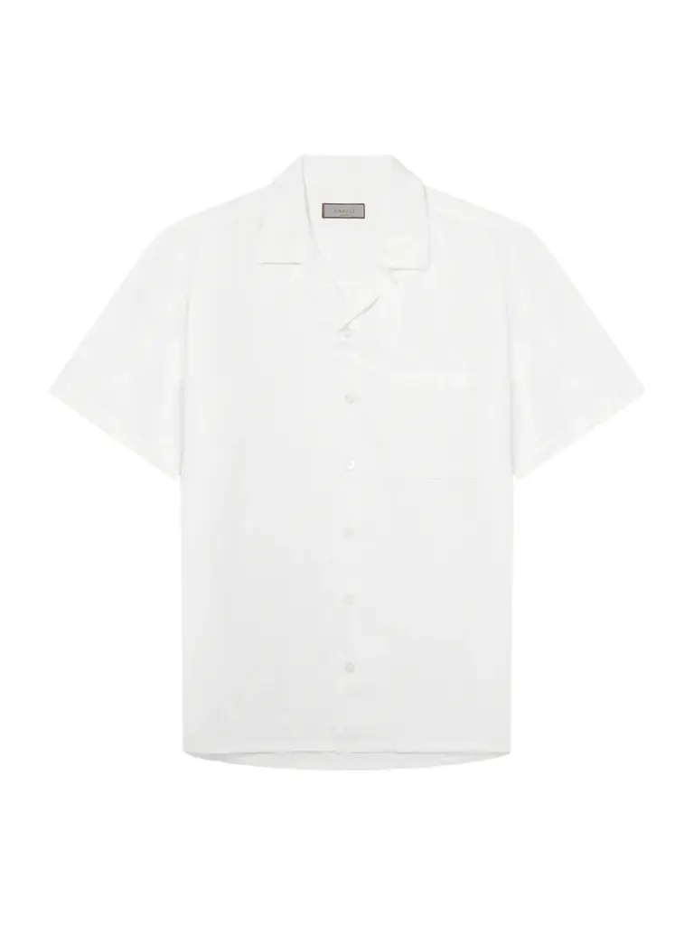 Canali Camp-Collar Cotton and Linen-Blend Shirt - Men