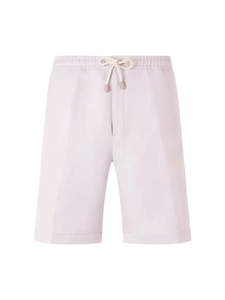 Canali Straight-Leg Linen And Silk-Blend Bermuda Shorts - Men