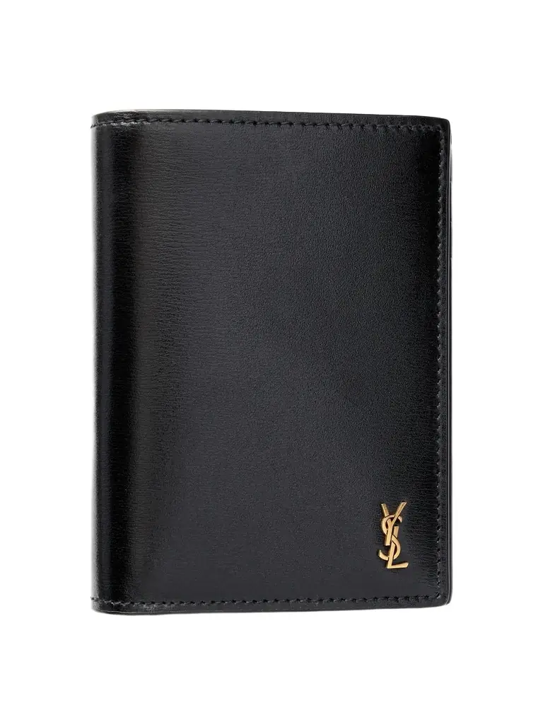 Saint Laurent Tiny Cassandre Logo-Appliquéd Leather Bifold Wallet - Men