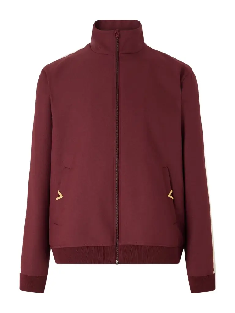 Valentino Garavani VGold Striped Drill Zip-Up Sweater - Men