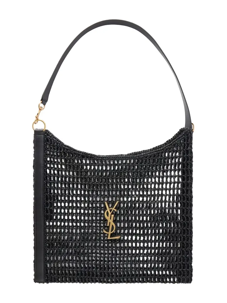 Saint Laurent Oxalis Leather-Trimmed Raffia Tote Bag - Men - Men's Accessories